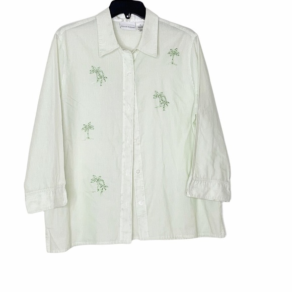 Alfred DUNNER light green buttoned down shirt. 14 - Picture 1 of 7